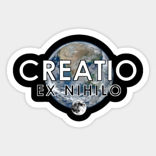 Creationist Latin Quote-Creatio Nihilo. Sticker